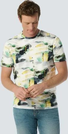 NO EXCESS T-Shirt - Kurzarm Shirt mit Allover-Print - T-Shirt mit Print