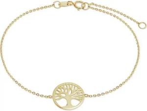 FAVS Silberarmband FAVS Damen-Armband 375er Gelbgold Lebensbaum, Modern