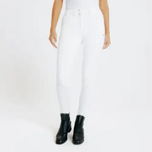 Turnierreithose 900 Fullgrip Damen weiß