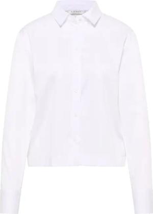 Satin Shirt Bluse in weiß unifarben