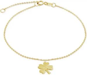 FAVS Silberarmband FAVS Damen-Armband 375er Gelbgold Kleeblatt, Modern
