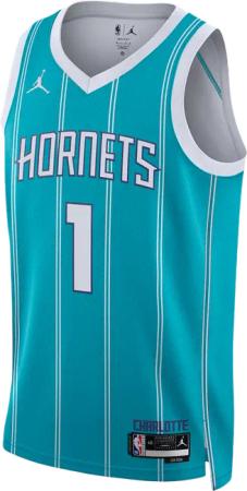 Nike NBA Charlotte Hornets Lamelo Ball Icon Swingman Trikot Blau F415