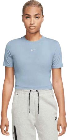 Nike Essential Crop T-shirt Damen Blau Weiss F441