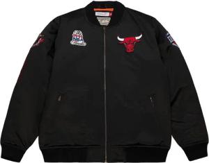 Mitchell And Ness Cb Satin Bomber Jacke Schwarz