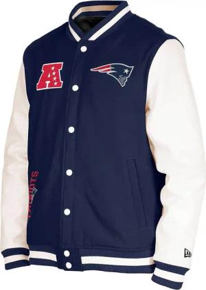 New Era New England Patriots Varsity Jacke Blau