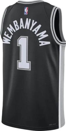 Nike NBA San Antonio Spurs Victor Wembanyama Dri-fit Icon Swingman Trikot Grau 5