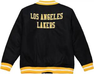 Mitchell And Ness NBA Satin Jacke Schwarz