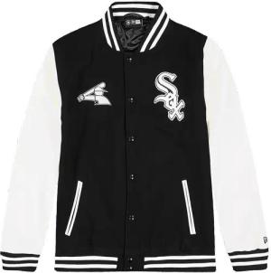 New Era Chicago Weiß Sox Varsity Jacke Schwarz