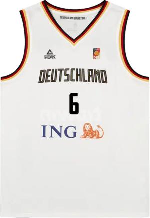 Peak Fiba Deutschland Reichert Basketball Trikot Weiß