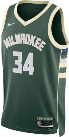 Nike NBA Milwaukee Bucks Giannis Antetokounmpo Dri-fit Icon Swingman Trikot Grün