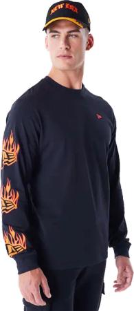 New Era Ne Flag Flame Sweatshirt Schwarz