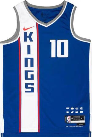 Nike NBA Sacramento Kings Domantas Sabonis Dri-fit City Edition Swingman Trikot Set Blau F401