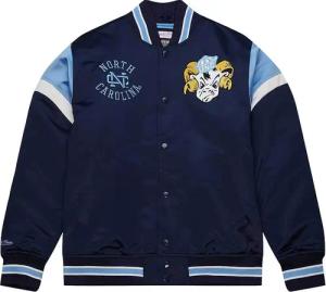 Mitchell And Ness Ncaa North C. Satin Jacke Blau