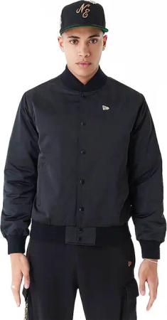 New Era Satin Bomber Jacke Schwarz