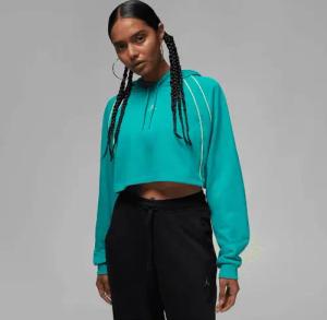 Jordan Crop Fleece Women Hoody Damen Blau 0