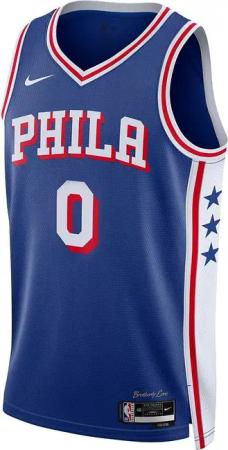 Nike NBA Philadelphia 76ers Tyrese Maxey Dri-fit Icon Swingman Trikot Blau F403