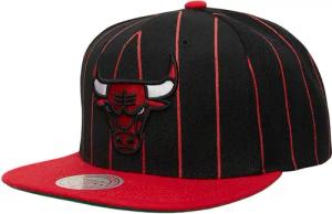 Mitchell And Ness NBA Chicago Bulls Pinstripe Snapback Cap Schwarz