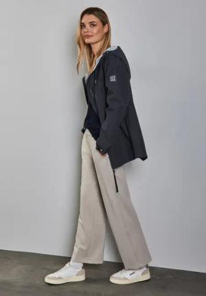 Street One Frauen Kurzer Parka in Blau, Gr: 36
