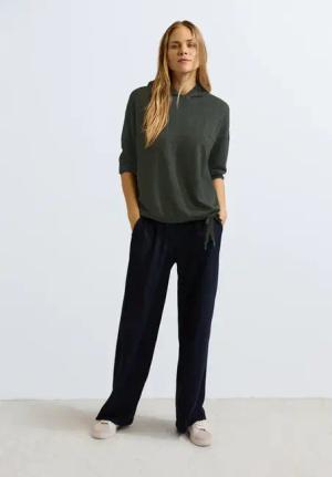 Cecil Damen Hoodie Pullover in Grün, Gr: XS
