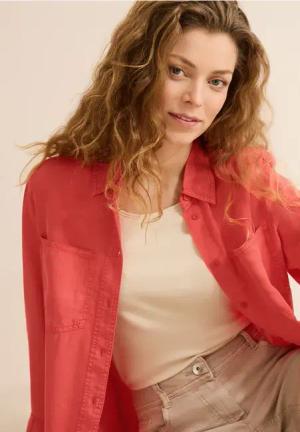 Cecil Damen Bluse im Washed-Look in Orange, Gr: S