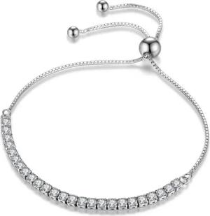 Kim Johanson Armband Schmuck Flair Silber Silberkristall Diamantoptik Zirkonia (1-tlg), verstellbare Gesamtlänge