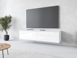 INOSIGN Lowboard "LOWBOARD D, wahlweise mit oder ohne Beleuchtung", modernes TV-Board ohne Griffe, mit viel Stauraum,stehend und hängend