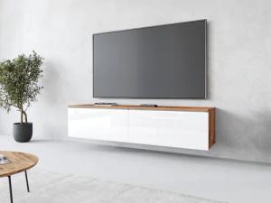 INOSIGN Lowboard "LOWBOARD D, wahlweise mit oder ohne Beleuchtung", modernes TV-Board ohne Griffe, mit viel Stauraum,stehend und hängend