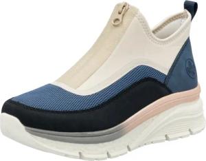 Rieker Schlupfboots, Keilabsatz, Freizeitschuh, High Top-Sneaker, Reißverschluss