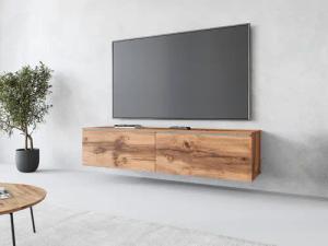 INOSIGN Lowboard "LOWBOARD D, wahlweise mit oder ohne Beleuchtung", modernes TV-Board ohne Griffe, mit viel Stauraum,stehend und hängend