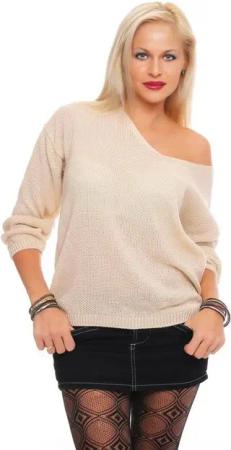 Mississhop V-Ausschnitt-Pullover Damen Strick Pullover Sweatshirt Pulli 3011