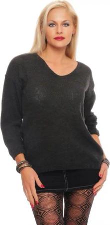 Mississhop V-Ausschnitt-Pullover Damen Strick Pullover Sweatshirt Pulli 3011