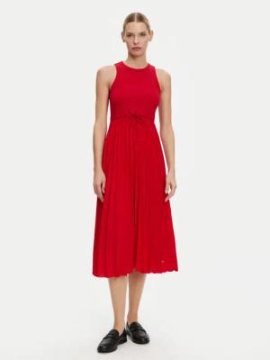 Tommy Hilfiger Kleid für den Alltag WW0WW39342 Rot Regular Fit