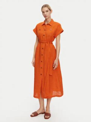 Luisa Spagnoli Hemdkleid Parete 541978 Orange Regular Fit
