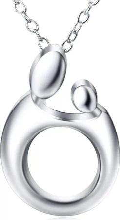 Schmuck-Elfe Kette mit Anhänger Mutter und Kind, 925 Silber
