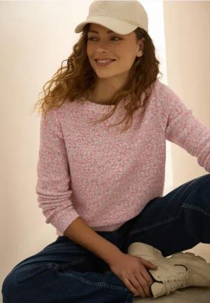 Cecil Damen Strickpullover in Weiß, Gr: XXL
