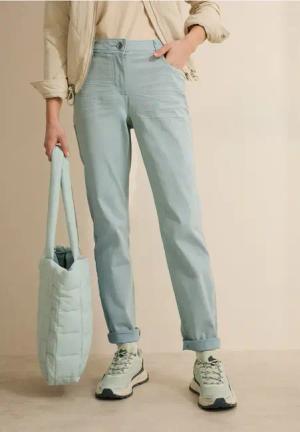Cecil Damen Jeans im Casual Fit in Grün, Gr: 34