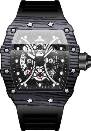 JewelryWe Uhren Herren 30m Wasserdicht Datum Kalender Analog Quarz Armbanduhr Watch, Armband Militär Sport Uhr mit großem Zahnrad Zifferblatt, Leuchtzeiger