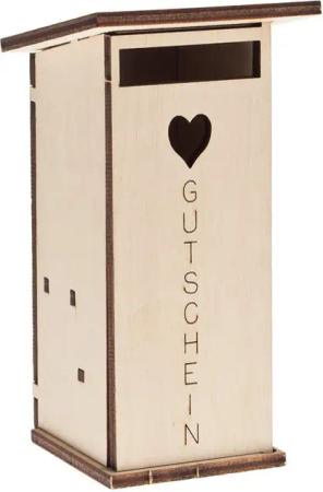 matches21 HOME & HOBBY Toilettenhaus Gutscheine Steckbausatz Holzbaukasten