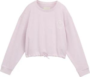 TOM TAILOR Mädchen Cropped Sweatshirt mit Print, lila, Uni, Gr. 164