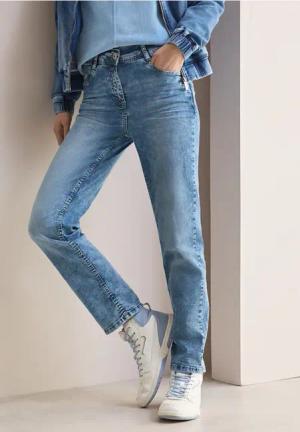 Cecil Damen Straight Leg Jeans in Blau, Gr: 33