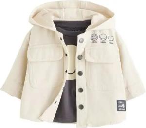 Next Outdoorhemd Kapuzen-Hemdjacke und T-Shirt 100 % Baumwolltwill (2-tlg)