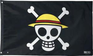 One Piece - Anime Flagge - Skull - schwarz  - Lizenzierter Fanartikel
