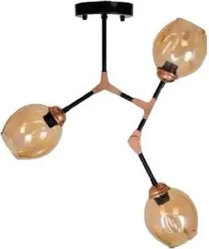 JVmoebel Deckenleuchte Modern Deckenleuchter Kronleuchter Deckenlampe Gold Glas, Keine Funktionen, Leuchtmittel wechselbar, Made in Europa
