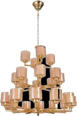 JVmoebel Kronleuchter Kronleuchter Deckenleuchter Modern Gold Deckenlampe Lüster, Made in Europa