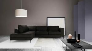 TRENDMANUFAKTUR Ecksofa "Luzi, wahlweise mit Schlaffunktion und Bettkasten, gemütlich, L-Form", Designsofa mit Ottomane, Metallfüße schwarz, Breite 264 cm