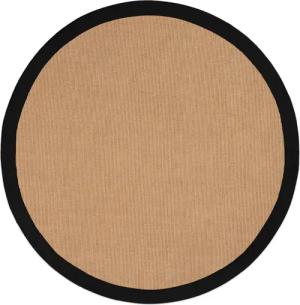 carpetfine Sisalteppich "Sisal", rund, 5 mm Höhe, mit farbiger Bordüre, Anti-Rutsch Rückseite