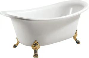 JVmoebel Badewanne Wanne Standbadewanne Freistehende Badewanne Modern Gold Weiß Oval, (1-tlg), Made in Europa