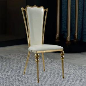 JVmoebel Esszimmerstuhl Esszimmer Designer Weiß-Goldener Stuhl Polster Möbel Modern Neu (1 St), Made in Europa