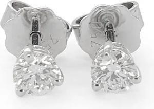 Webgoldschmied Paar Ohrstecker Diamant Ohrstecker 750 Weißgold mit 2 Diamanten Brillanten 0,51 F/IF, Weißgold