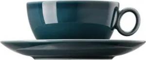 Thomas Porzellan Becher Thomas Loft Night Blue Milchkaffeeobertasse + Untere 2-tlg., Porzellan